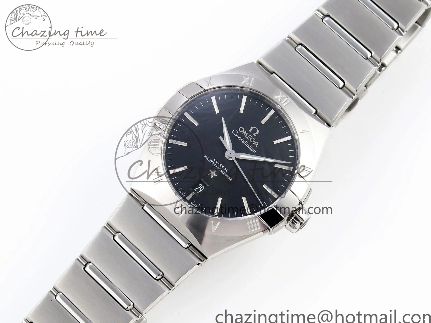 0122 Snug Constellation 39mm SS ASWF 1:1 Best Edition Black Dial on SS Bracelet A 7771